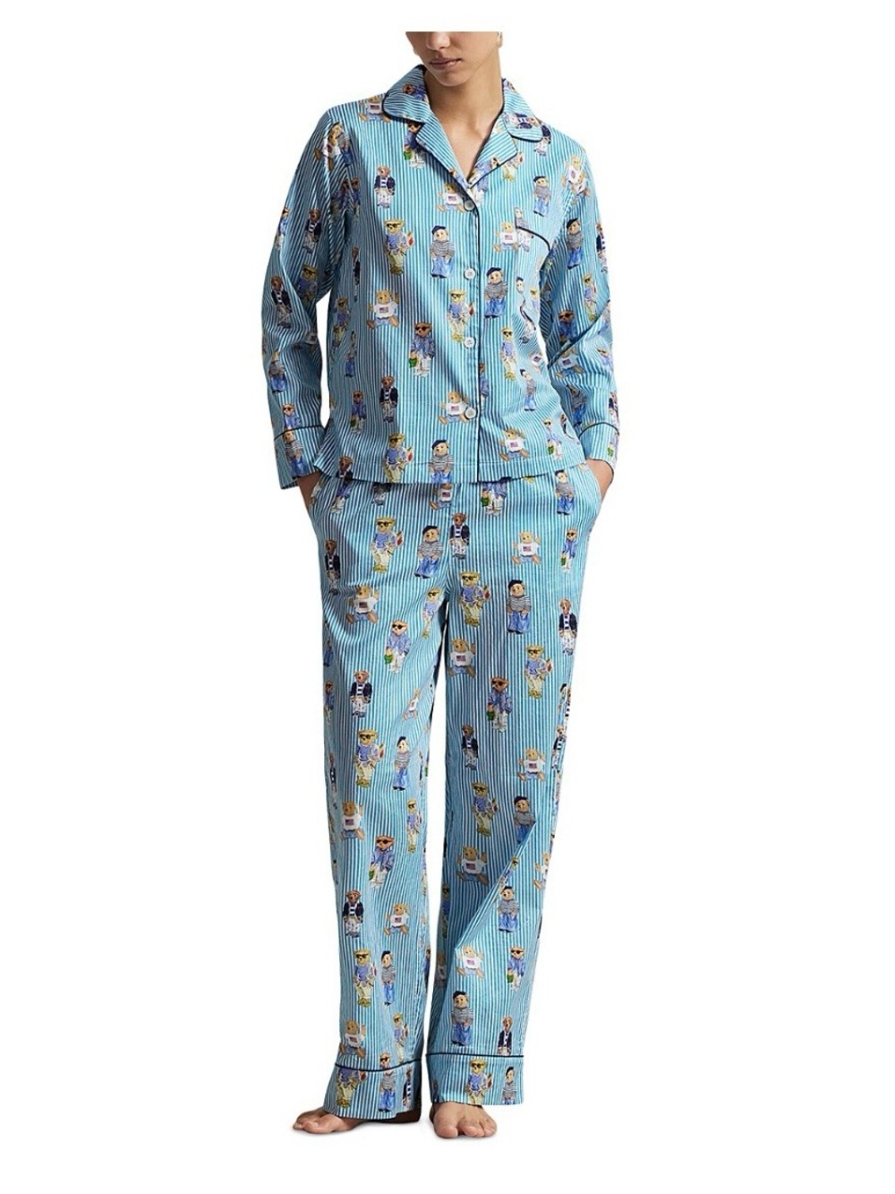 POLO RALPH LAUREN
Polo Bear Cotton Sateen Pajama Set. Aqua Mist Size Large. EUC
